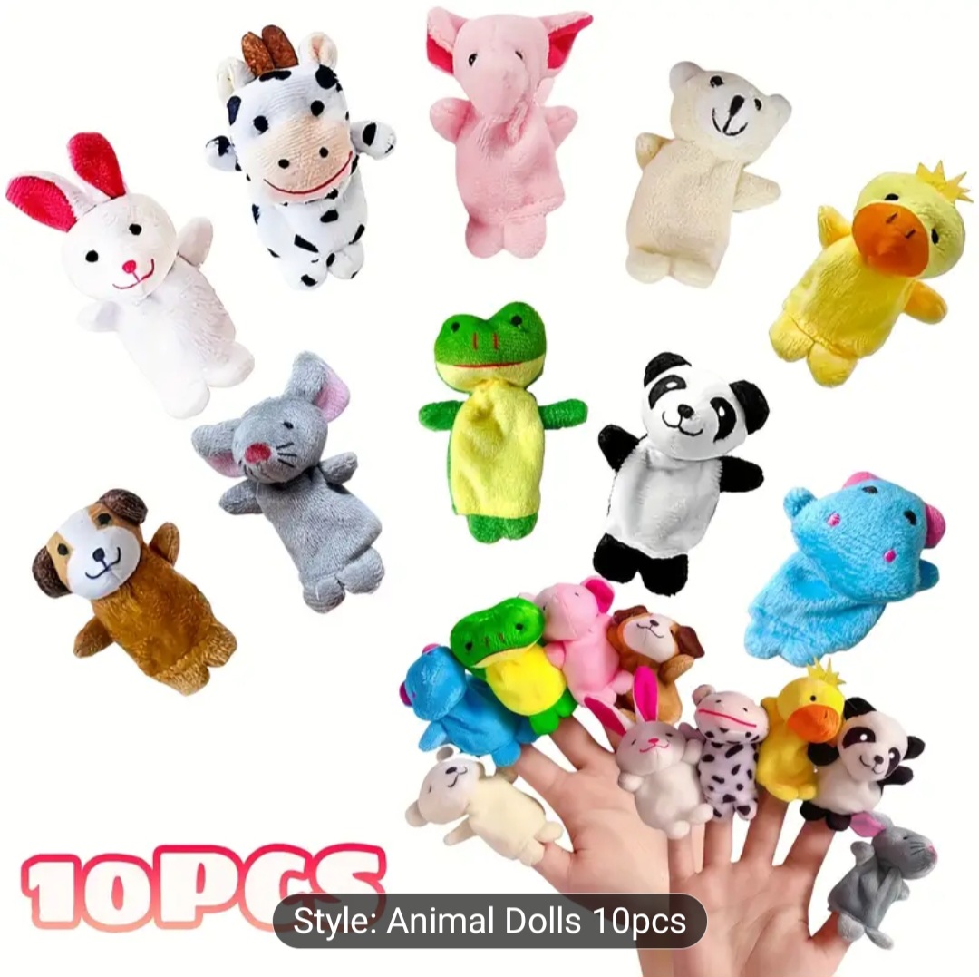 10 Pack Mini Animal Finger puppets
