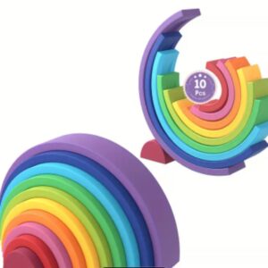 Silicone Rainbow Stacking Toy